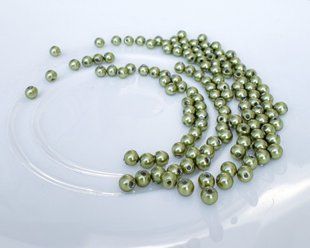 Перлина Swarovski, кругла (5810), колір - Light Green, 5 мм