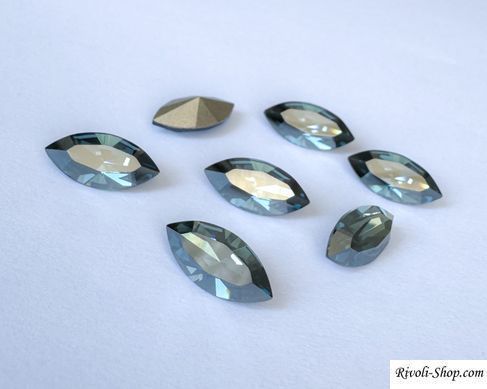 Маркиз (Navette) Swarovski, 4228, цвет Aquamarine Satin, 15*7 мм