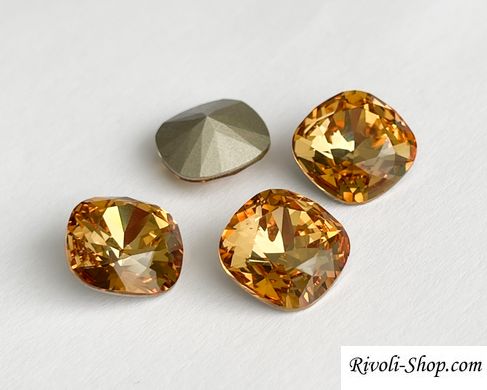 Квадрати (Fancy Stone) Swarovski, 4470, колір Golden Topaz, 12 мм