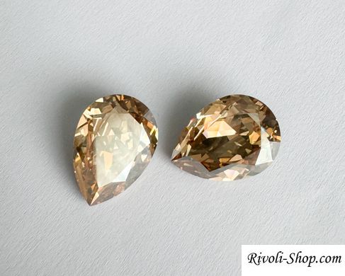 Капля (Fancy Stone) Австрия 4320, цвет Golden Shadow, 18*13 мм