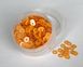 Пайетки Италия, цвет - светлый апельсиновый (3004), плоские 4 мм, туба 3 гр