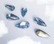 Aurеa Слеза, A4322, цвет Light Sapphire, 14*7 мм