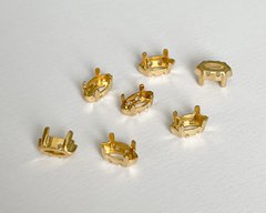 Оправы под мелкие маркизы, цвет - светлое золото, пр-во Германия, 8*4 мм