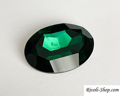 Овал кришталевий, Celestian Crystal, колір - Emerald Green, 30*22мм