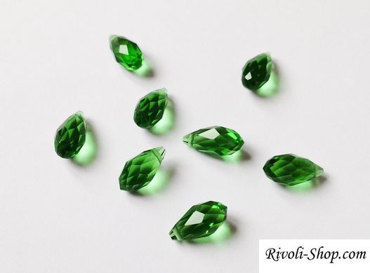 Намистини-пiдвески Celestian Crystal, 11,5*5,5 мм, колір зелений