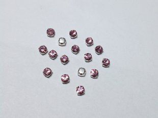 Страз в цапе Preciosa, ss20 (4.6-4.8 мм), Lt.Rose в серебре