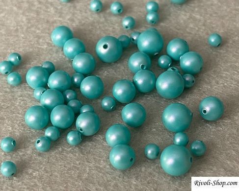 Жемчуг Swarovski, круглый (5810), цвет - Iridescent Light Turquoise, 2 мм