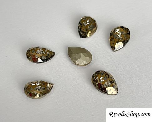 Капля (Fancy Stone) Aurora, A4320, цвет Gold Patina, 10*7 мм