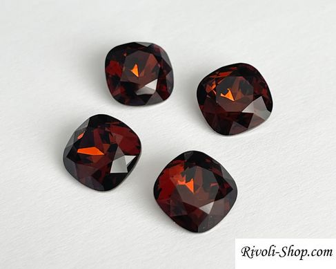Квадрати (Fancy Stone) Swarovski, 4470, колір Smoled Amber, 12 мм