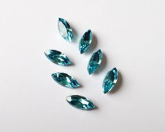 Маркиз (Navette) Swarovski, 4228, цвет - Light Turquoise, 15*7 мм