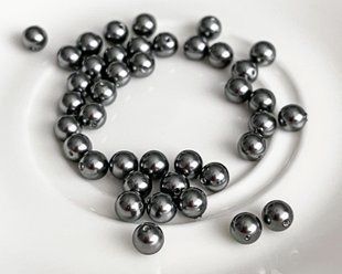 Перлина Swarovski, кругла (5810), колір - Dark Grey, 3 мм
