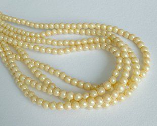 Жемчуг Cotobe, Чехия, цвет - Pearlescent Yellow, 3 мм, 20 шт упаковка