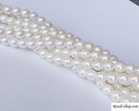 Перлини Cotobe, Чехія, колір - Pearlescent White, 5 мм, 10 шт упаковка