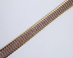 Стразовая цепь Preciosa, ss 6,5 (1.5-1,8 мм), цвет Violet, 10 см