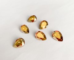 Капли (Fancy Stone) Австрия 4320, цвет - Metallic Sunshine, 14*10 мм