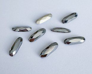 Aurora, длинный овал (A4161), цвет Jet Hematite, 15*5 мм