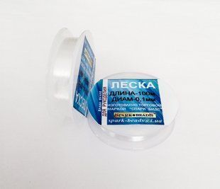 Волосінь (мононитка) для бісероплетіння, прозора, діаметр 0.1 мм, довжина 100м