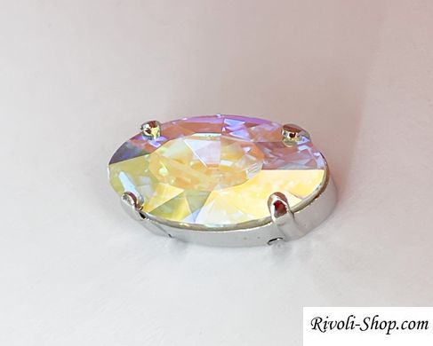 Подовжений овал (Fancy Stone) Swarovski (4162), колір Crystal AB, 18*9,5 мм