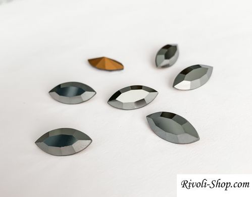 Кришталеві камені Preciosa, без Оправи, Hematite, 15*7 мм
