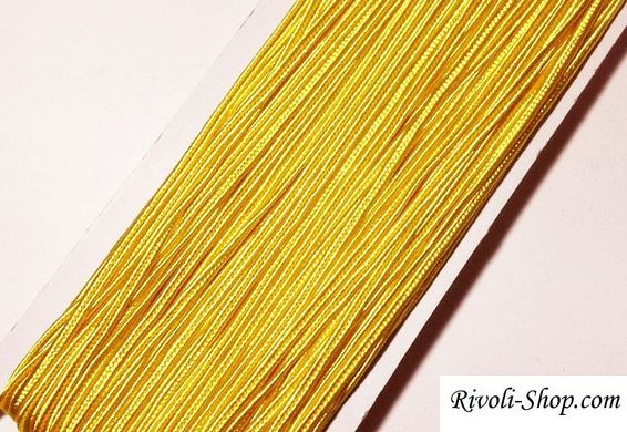 Сутаж, 3 мм ширина, жовтий темніше (код коліра 132), виробництво Китай, 1м