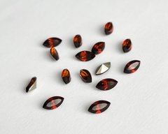 Маркиз (Navette) Австрия 4228, цвет - Smoked Amber, 8*4 мм