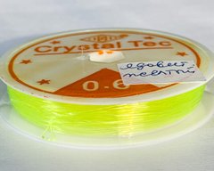 Силиконовая леска-резинка, 0,6 мм диаметр, Корея, цвет - ядовитый желтый, 1 м