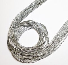 Канитель фигурная Зиг-заг, 2,6 мм диаметр, цвет серебро, (0096) пр-во Индия, 1 г