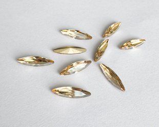 Тонкий маркиз Aurora, A4221 (slim navette), цвет Golden Shadow, 15*4 мм