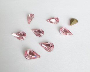 Краплі (Fancy Stone) Swarovski 4328, Light Rose, 10*6 мм