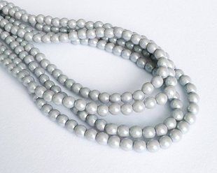 Жемчуг Cotobe, Чехия, цвет - Pearlescent Grey, 3 мм, 20 шт упаковка