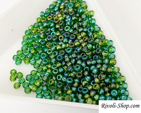 Бісер Preciosa - зелений ірис прозорий (51120) - 10/0, 10 г