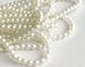 Опт, скляні перлини Preciosa, (70502) білі матові 4 мм, нитка 120 штук 2 з 2