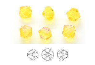 Біконус Австрія (5328), колір - Citrine Shimmer 2X, 3мм