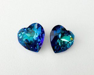 Подвеска сердце, Аurea, цвет Light Blue Light, 14.5 мм