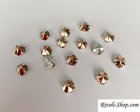 Страз Swarovski в серебре, (53103) Montees, ss30 (6.32-6.5 mm), цвет - Rose Gold