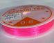Силіконова волосінь-гумка, 0,6 мм діаметр, Корея, колір - отруйний рожевий, 1 м