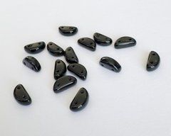 Бусина Half Moon, Чехия, 4*8 мм, два отверстия, цвет - черный (23980), шт