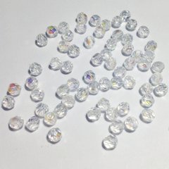 4 мм граненные бусины Preciosa, Crystal AB (00030-28701), 25 шт