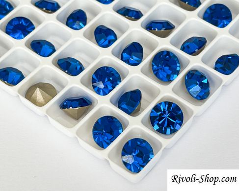 Камінчик (chaton Maxima) Preciosa, ss39 (8.2-8.4 мм), колір Capri Blue