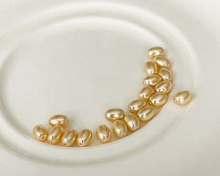 Жемчуг Swarovski, рис, (5824), 4*3 мм, цвет - Light Gold