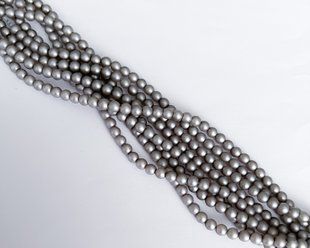 Перли Preciosa, світлий сірий матовий (70141), 4 мм, 30 шт упаковка