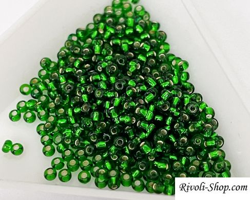 Бисер Preciosa - зеленый огонек (57120) - 10/0 обычный. 10 г