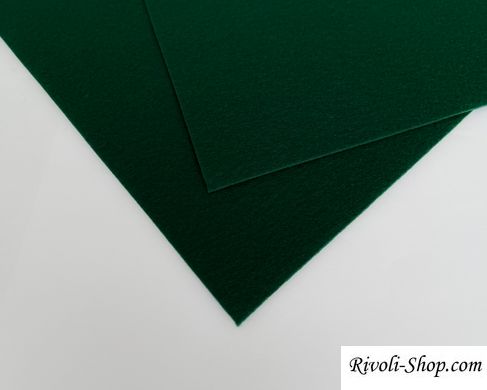 Фетр, жорсткий лист, 20х30см, товщина 1мм, темно-зелений (667), Ideal