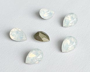 Капля (Fancy Stone) Swarovski, 4320, цвет White Opal, 10*7 мм