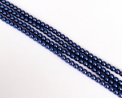 Перлини Preciosa, синій (70438), 4 мм, 30 шт упаковка