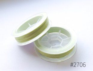 Нитки бісерні, Tytan 100, колір 2706 (блідо-зелений)