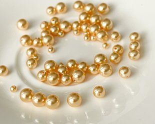 Перлина Swarovski, кругла (5810), колір - Gold, 4 мм