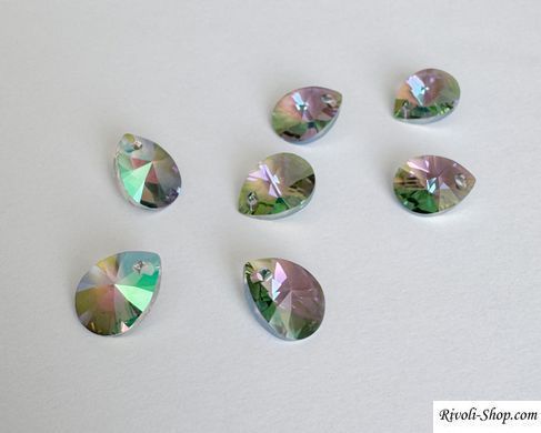Підвіска міні груша, Swarovski (6128), колір - Paradise Shine, 10*7 мм