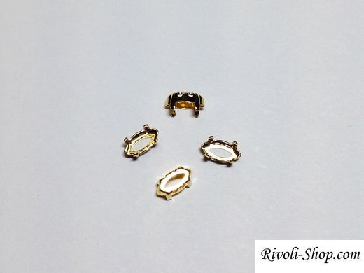 Оправи пiд дрібні маркізи, колір - золото, вир-во Німеччина, 10*5 мм