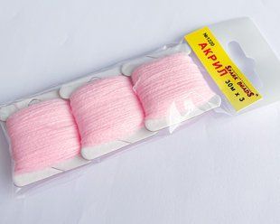 Акрил для вышивки, Вернитас (Литва), цвет № 1220 (розовый мягкий - Rose Opal), 1 катушка 30 м